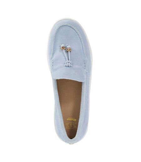 Womens/ladies Gasket Tassel Loafers Blue Dune London