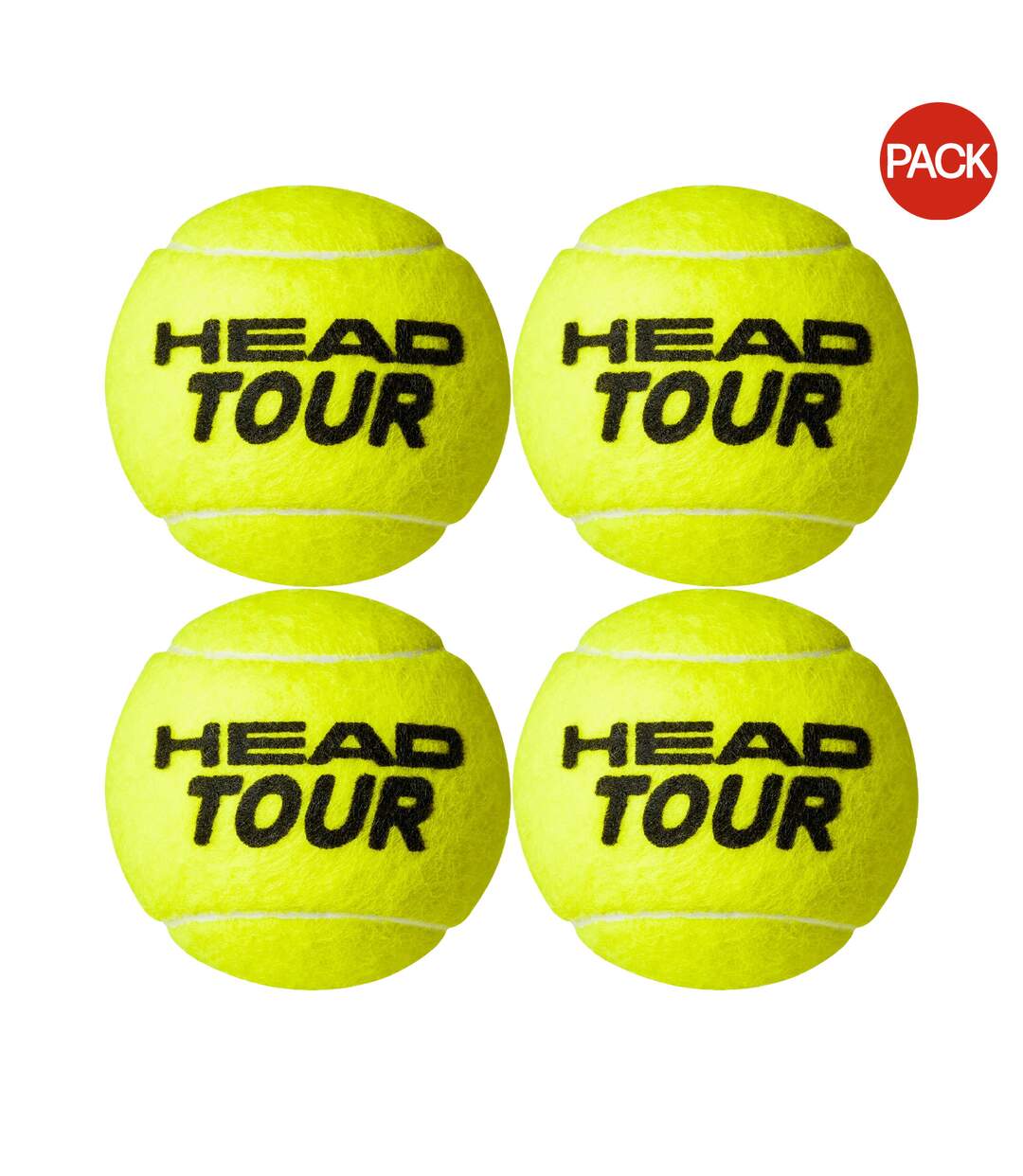 Balles de tennis tour taille unique jaune Head-1