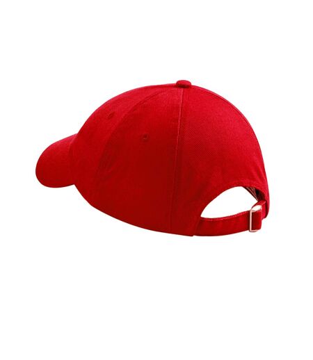 Beechfield Unisex Low Profile Heavy Cotton Drill Cap / Headwear (Classic Red) - UTRW212