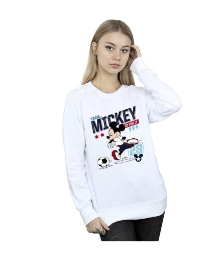 Disney Pantalon de survêtement Mickey Mouse Team Mickey Football Womens/Ladies (Blanc) - UTBI28818
