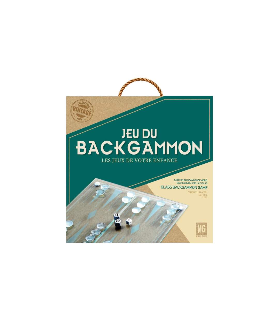 Jeu de Société Backgammon 25cm Transparent-4