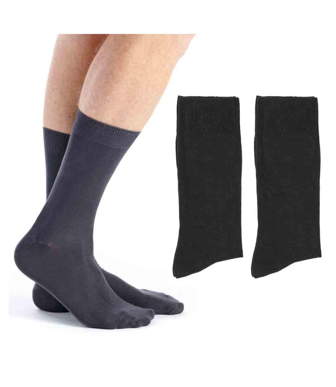 Lot de 2 paires de chaussettes Bambou toucher soie