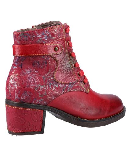Riva Womens/Ladies Musa Leather Ankle Boots (Red) - UTFS10164