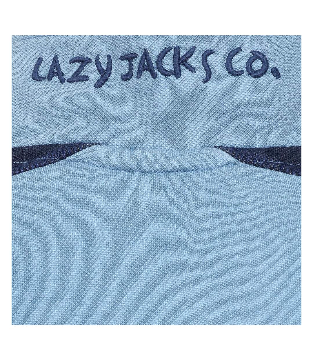 Sweat Motif/style Panneau Contrasté Homme Bleu Ardoise Lazy Jacks-4