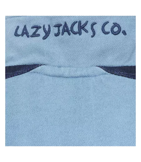 Sweat Motif/style Panneau Contrasté Homme Bleu Ardoise Lazy Jacks