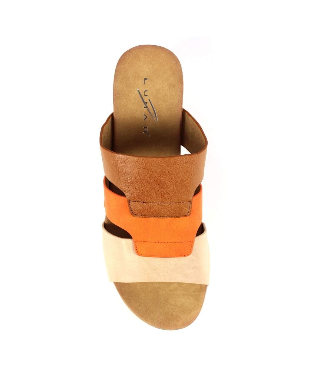 Sandales À Talons Compensés Jolo Femme Brun Clair Lunar-3