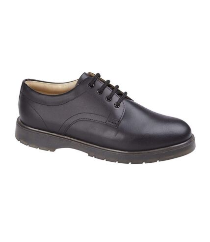 Grafters Mens Waxy Leather Formal Shoes (Black) - UTDF2234