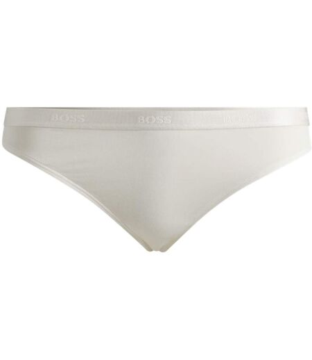 Womens/ladies Cotton Thong White Boss