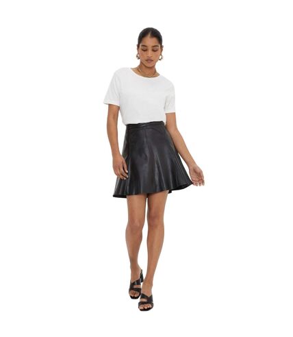 Dorothy Perkins Womens/Ladies Leather Mini Skirt (Black)
