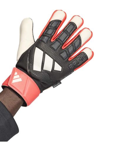 Unisex Adult Predator Match Fingersave Goalkeeper Gloves Black Red White Adidas