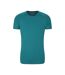 Mens agra melange t-shirt dark teal Mountain Warehouse