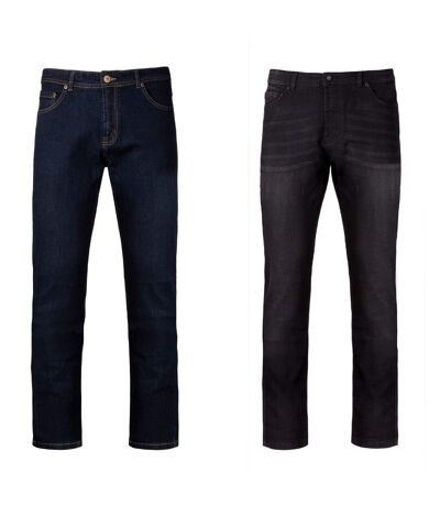 Lot 2 pantalons jean pour homme - noir et bleu
