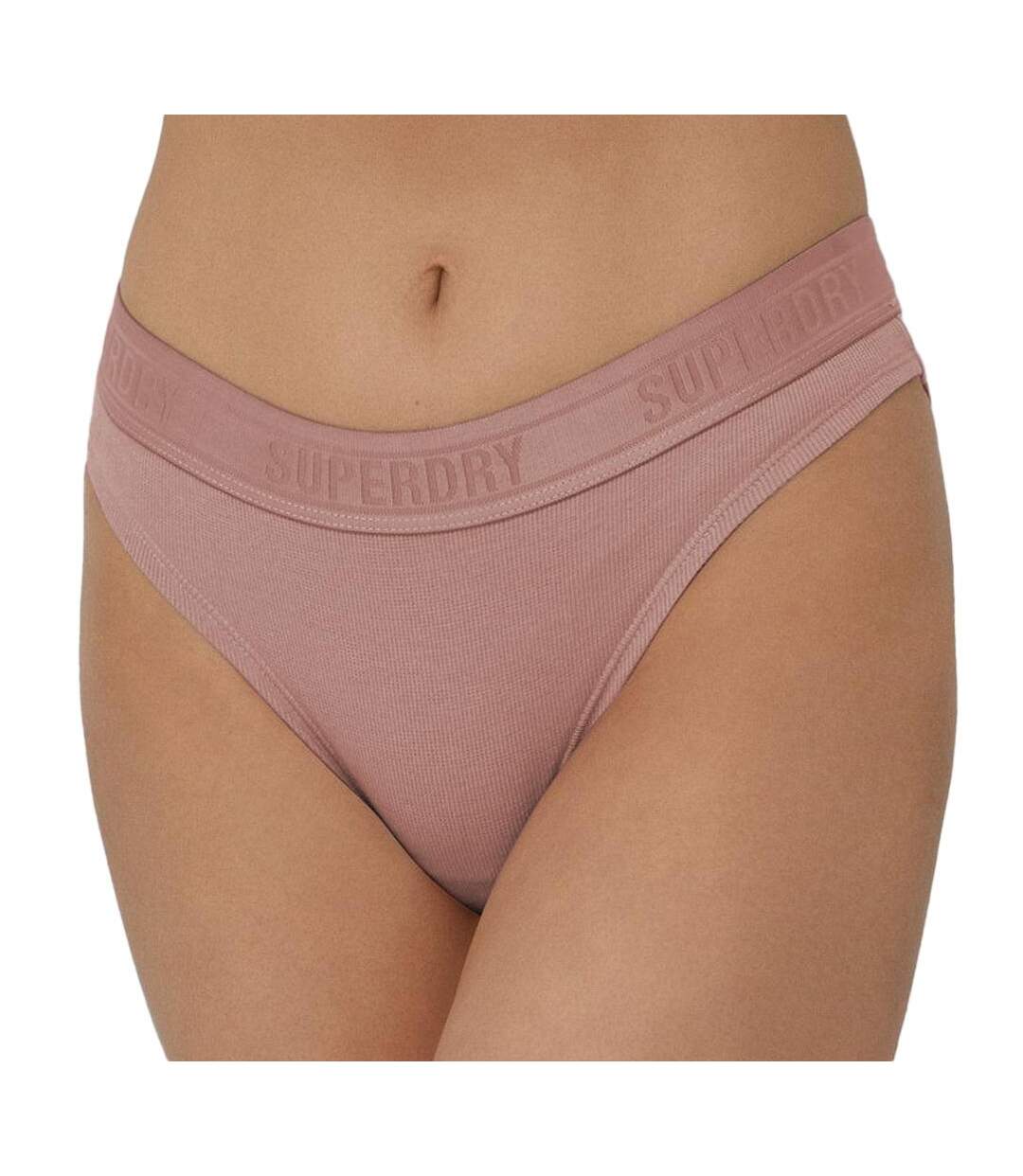 Culotte Rose Femme Superdry Ribbed - L-1