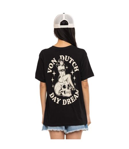 T-shirt femme loose col rond print devant et dos Pin Up Vondutch