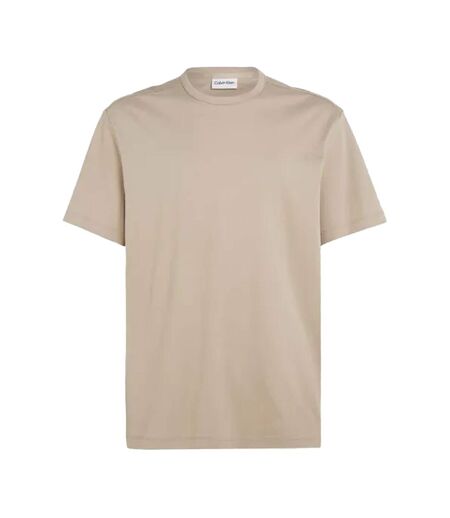 Mens Mercerised Cotton T-shirt Grey Calvin Klein