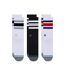 STANCE Lot de 3 paires de Chaussettes Homme Coton THE BOYD 3 PACK Blanc Noir