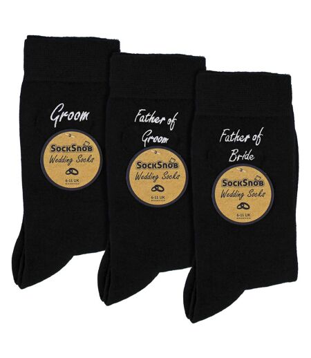 3 Pairs Mens Wedding Socks for Father of the Groom & Bride | Wedding Gift