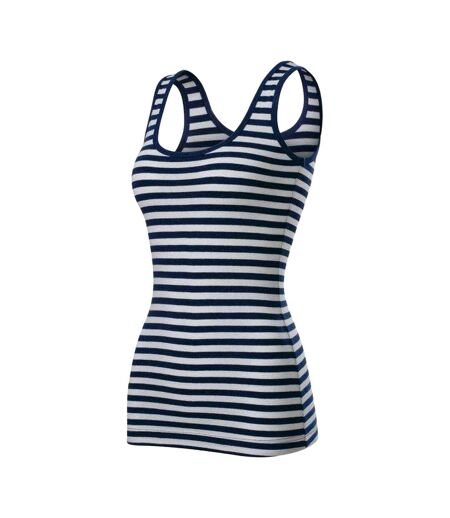 Débardeur Sailor Femme Bleu Marine Blanc Malfini