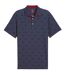 Mens Burgh Performance Polo Shirt Dark Navy White Puma-2