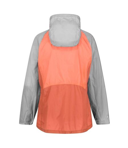 Regatta Womens/Ladies Pack It Pro Waterproof Jacket (Cyberspace/Fusion Coral) - UTRG7455