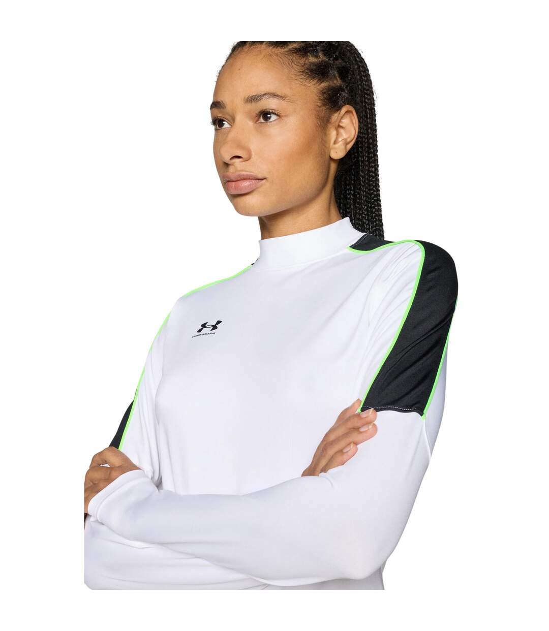 Haut Thermique Challenger Femme Blanc Noir Under Armour-4