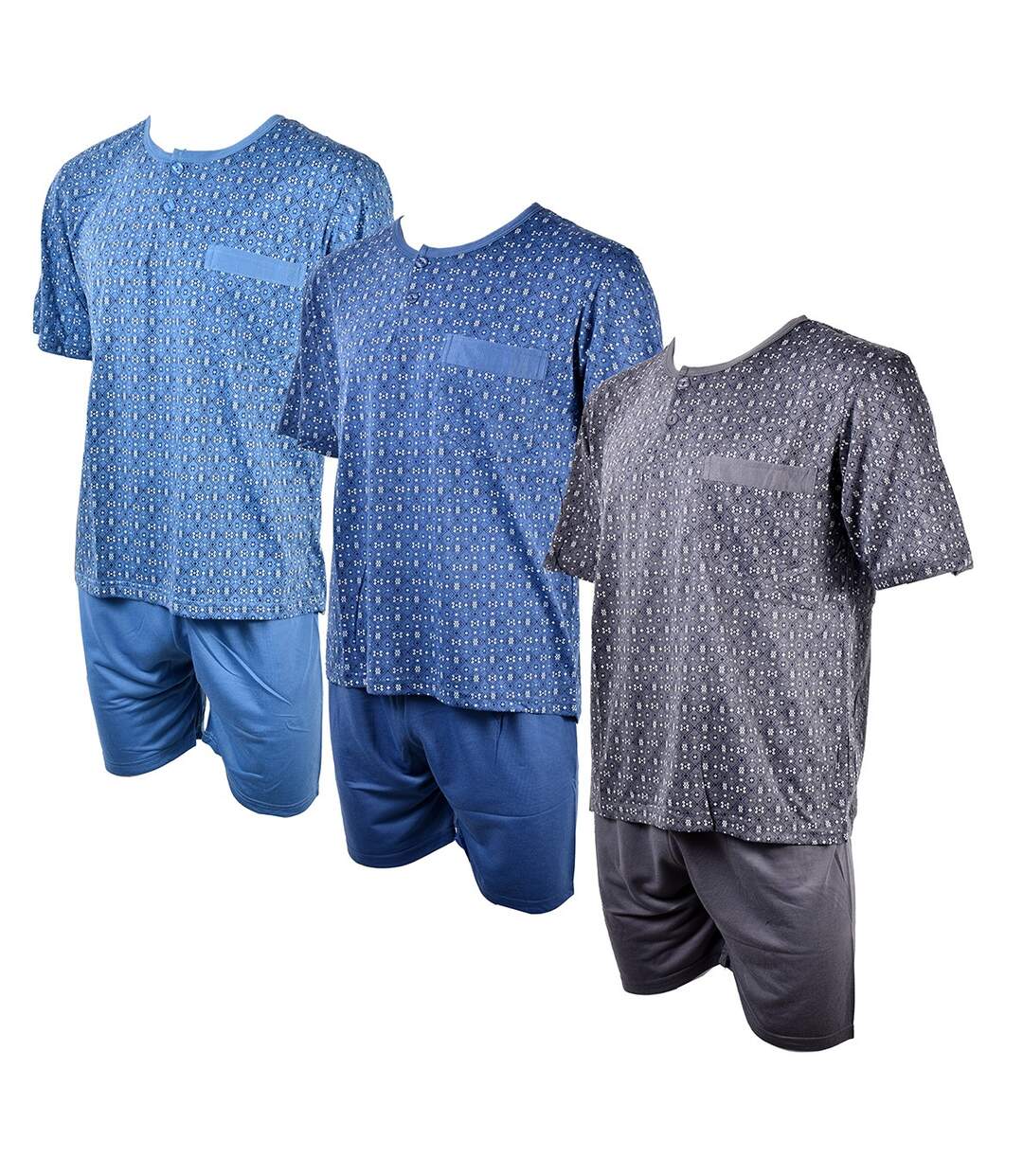 Pyjama Court Homme ECO HOMEWEAR 2864 GRIS-4