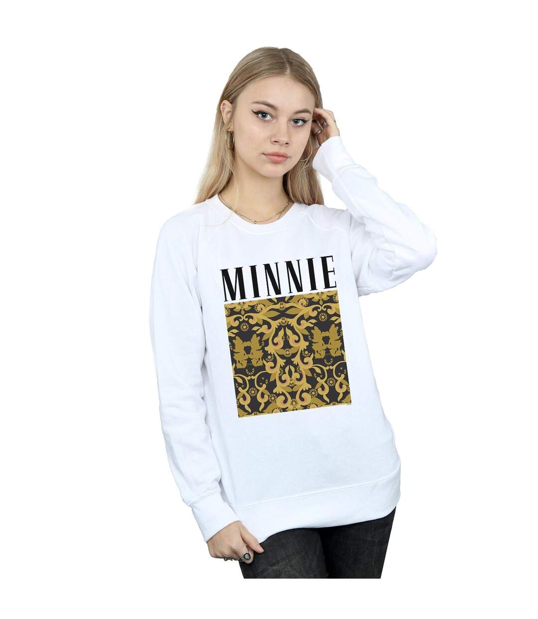 Disney Sweat-shirt à motif baroque Minnie Mouse Femme/Ladies (Blanc) - UTBI27441-2