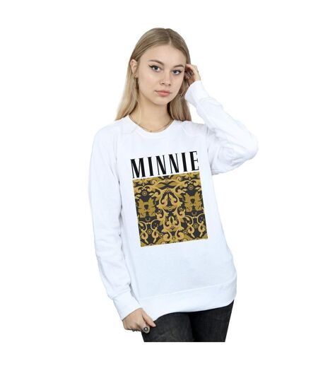 Disney Sweat-shirt à motif baroque Minnie Mouse Femme/Ladies (Blanc) - UTBI27441