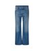 Mens Wide Leg Relaxed Fit Jeans Medium Blue Off White-1