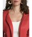 Veste sans col en tissu suédé-5