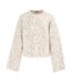 Pull Motif/style Imprimé Léopard Femme Beige Gris Biba-1