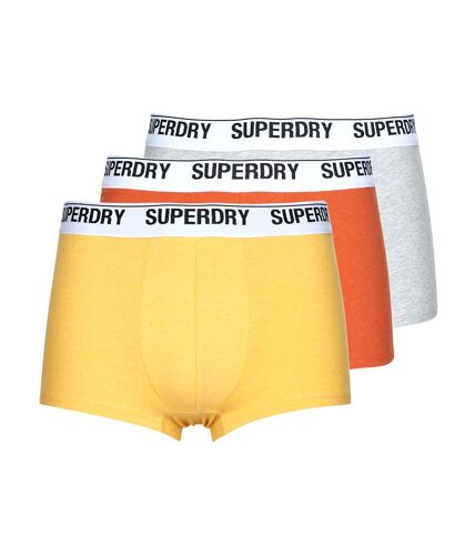 X3 Boxers Jaune/Orange/Gris Homme Superdry Trunk