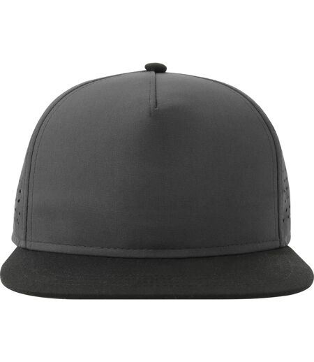 Atlantis Unisex Adult Bank 5 Panel Recycled Snapback Cap (Dark Grey/Black)