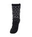 Isotoner Chaussettes d'intérieur homme maille jacquard, picots antidérapants-1