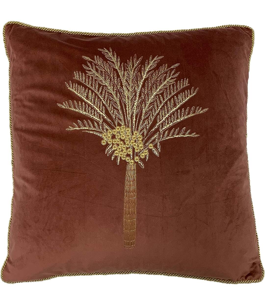 Palm tree cushion cover one size brown Furn