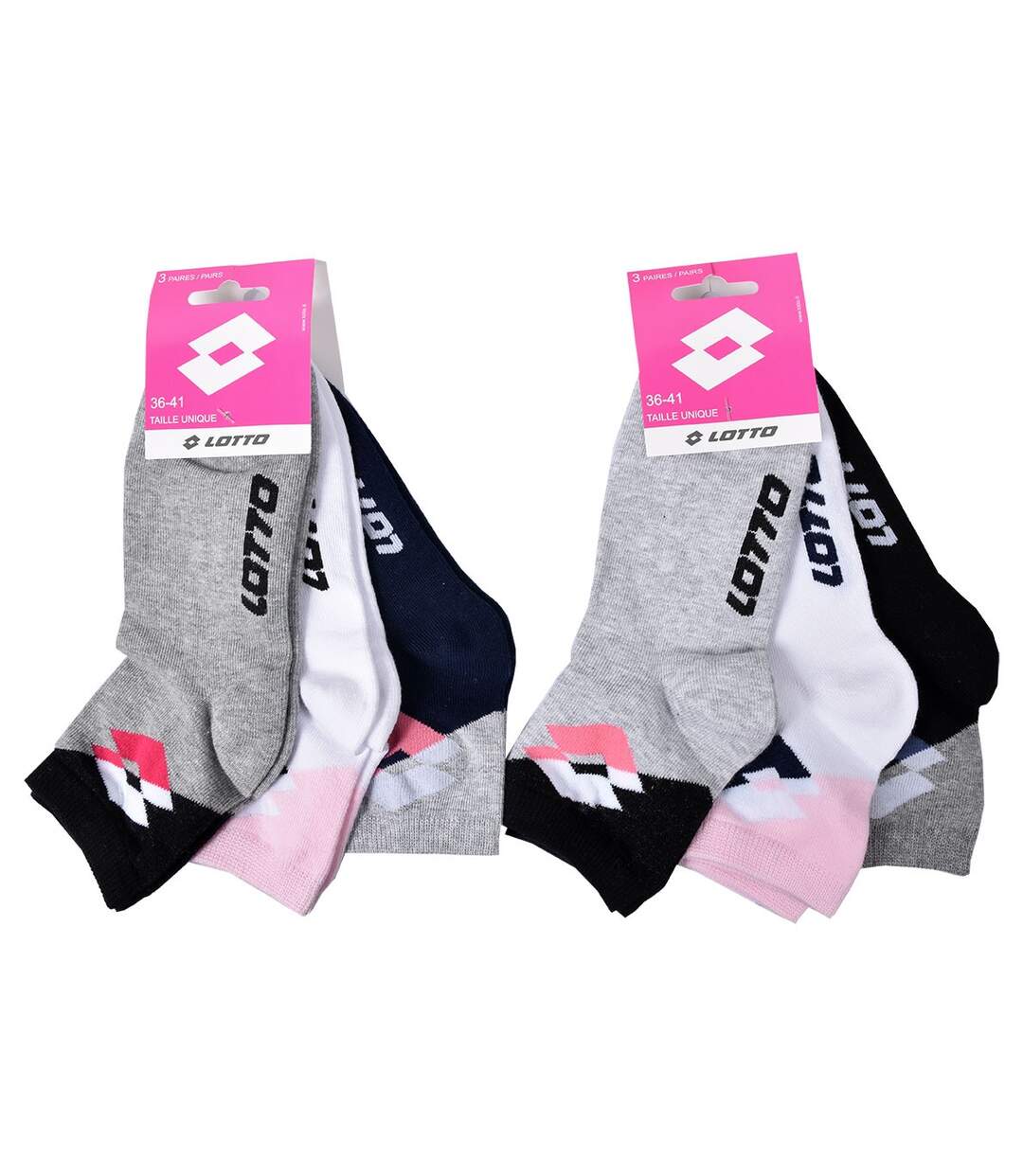 Chaussettes Femme LOTTO Socquettes Pack de 6 Paires WOMEN QUARTER 2314-2