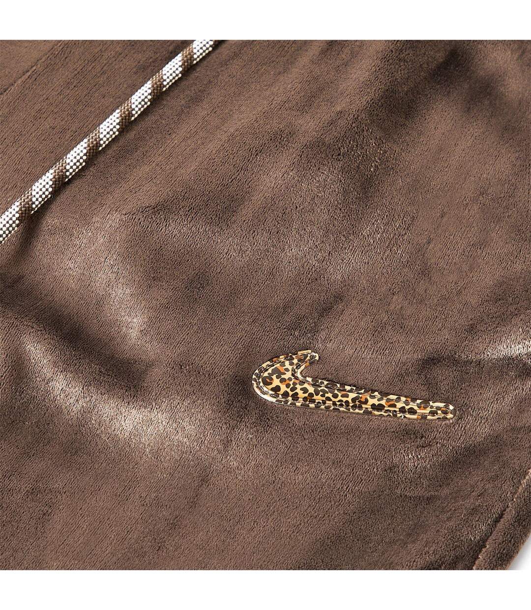 Womens/ladies Velour Wide Leg Trousers Brown Nike-4