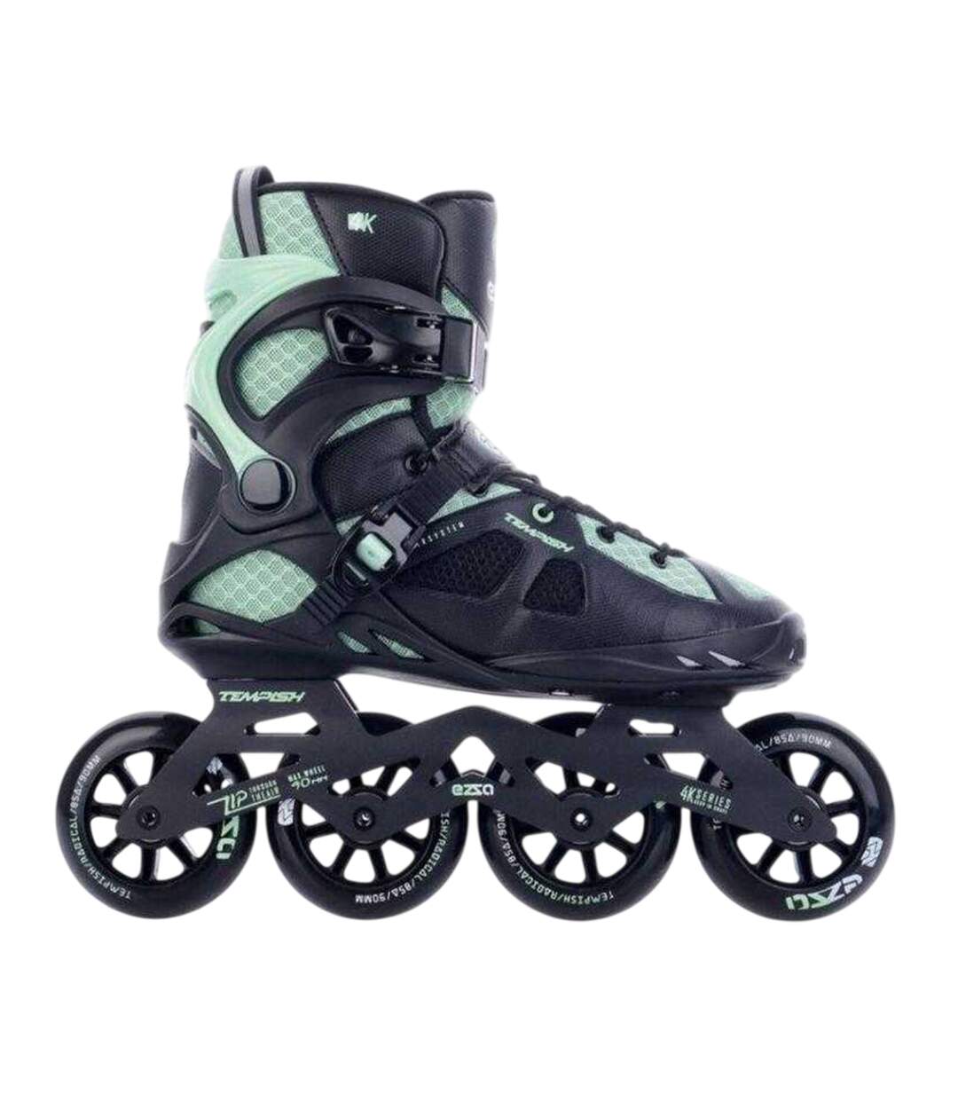 Patins À Roulettes Femme 38 Fr Noir Vert Tempish-1