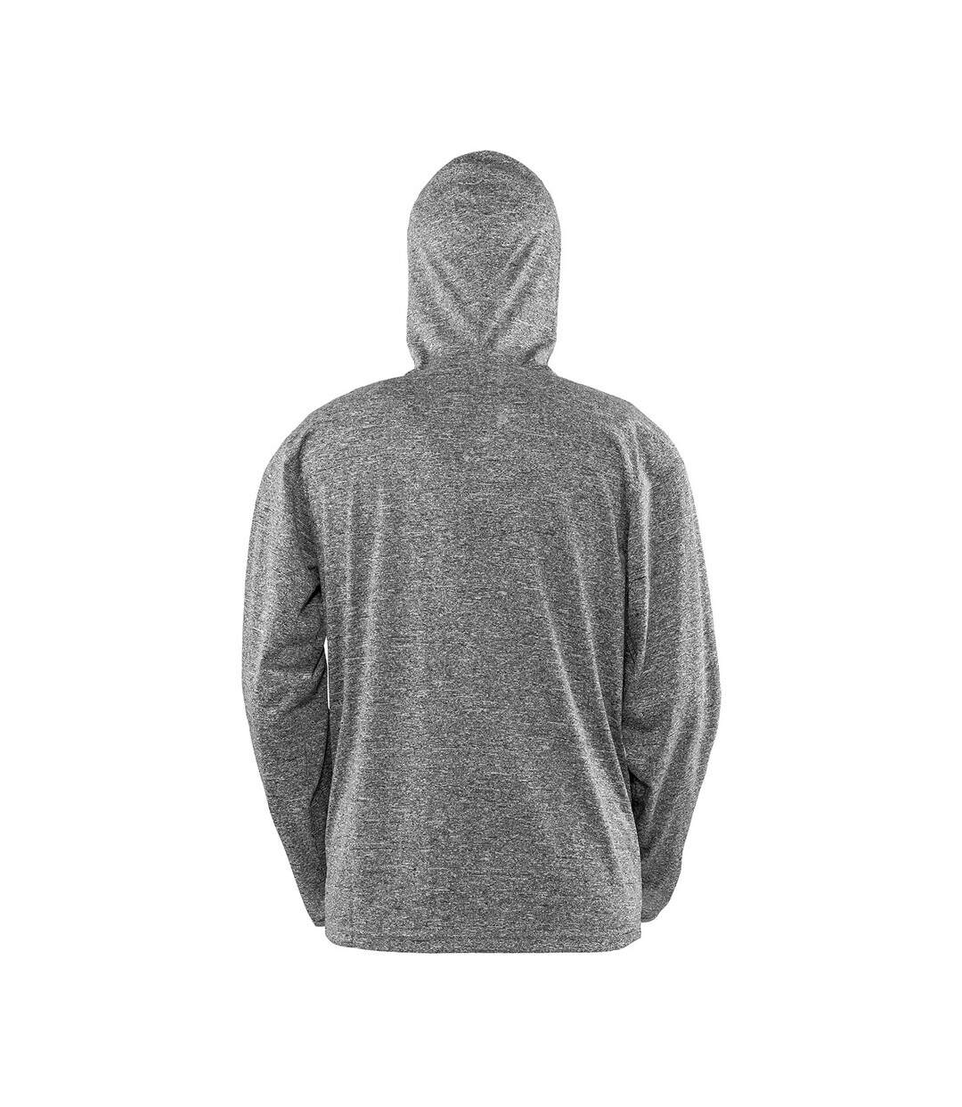 Sweat à capuche homme gris chiné Spiro