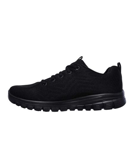 Womens/ladies graceful get connected trainers black Skechers