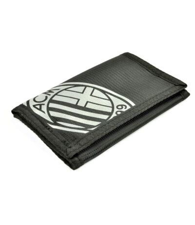 AC Milan Official Soccer Tri-Fold Wallet (Black/White) (One Size)