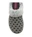 Ladies Cosy Memory Foam Open Back Knitted Slippers-7