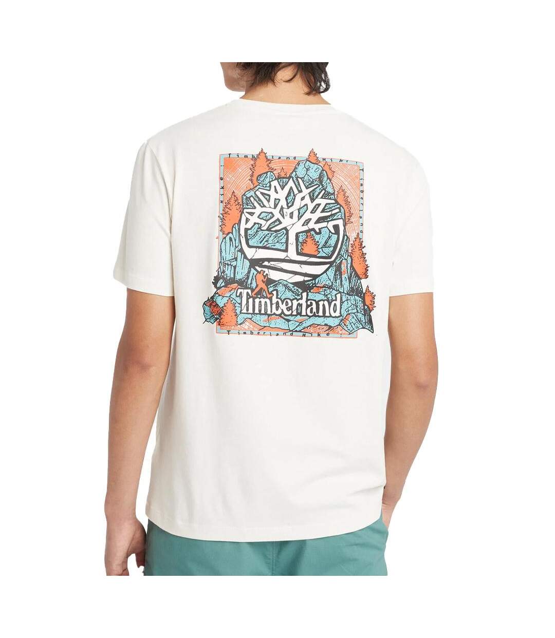 T-Shirt blanc homme timberland sleeve-2