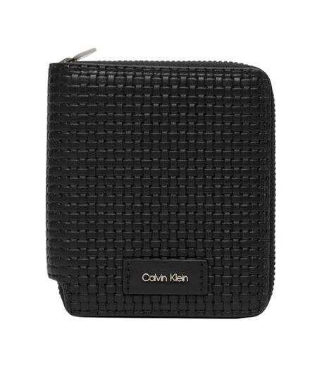 Portefeuille Motif/style Tissage De Panier Taille Unique Noir Calvin Klein