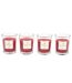 Coffret 4 Bougies Parfumées Maison Noël 18cm Rouge-2