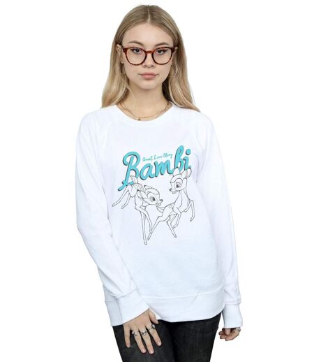 Disney - Sweat BAMBI GREAT LOVE STORY - Femme (Blanc) - UTBI13090