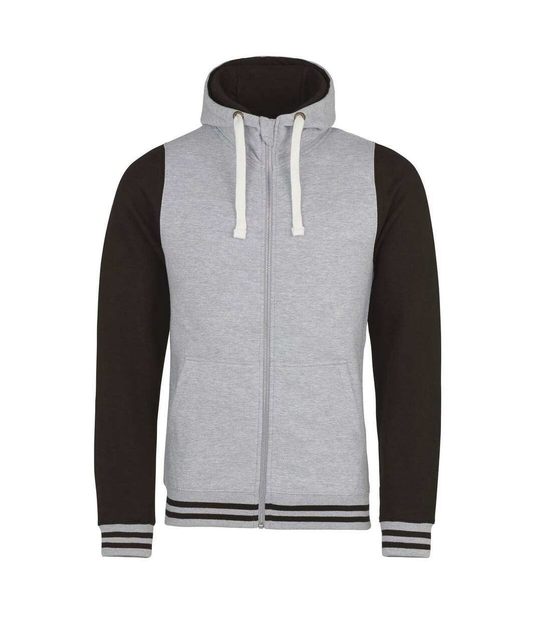 Veste zippée à capuche homme - JH051 - gris clair-1