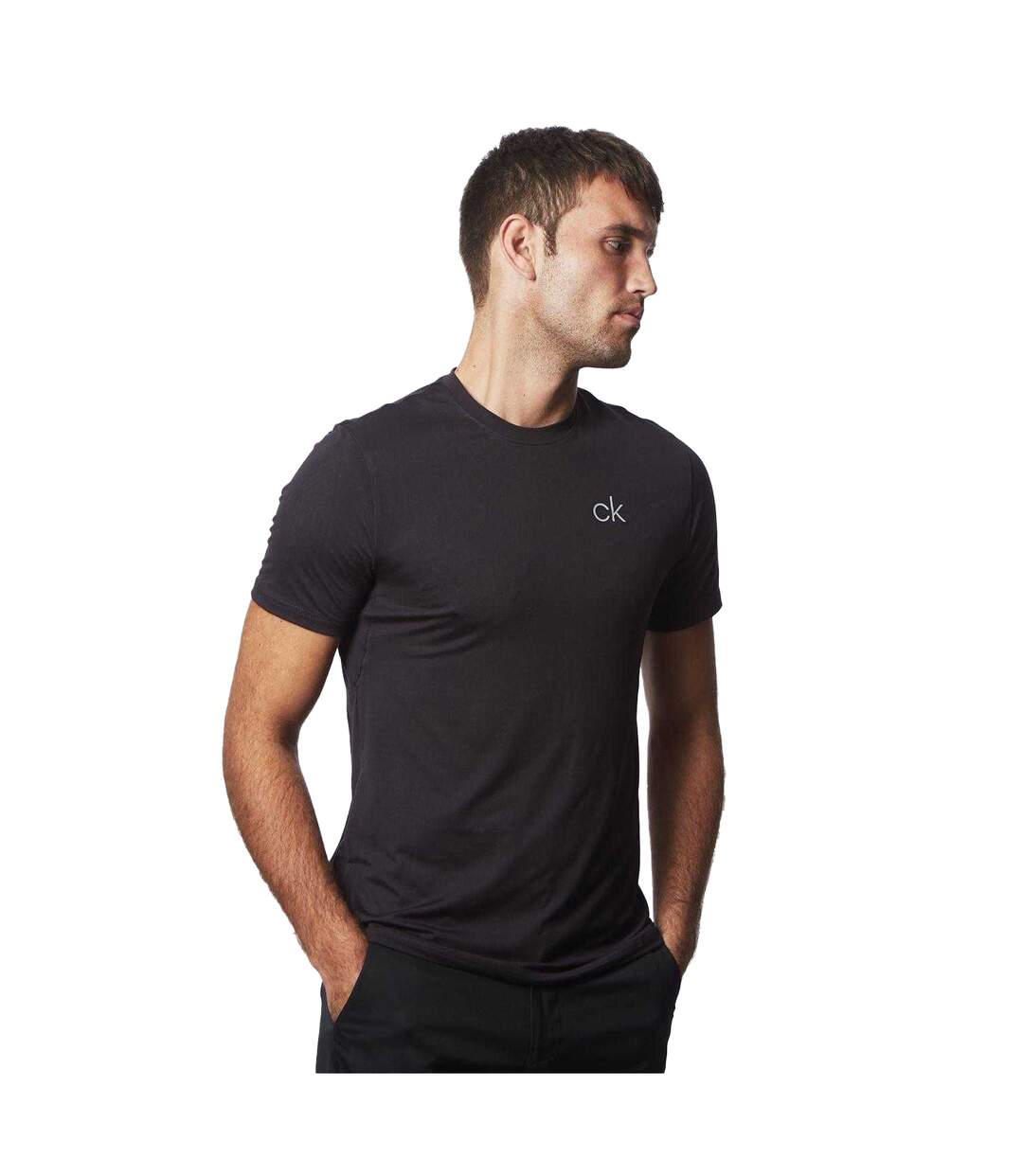 Mens Newport Golf T-shirt Black Calvin Klein-4