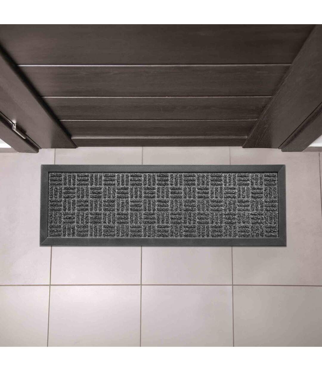 Tapis d'Entrée Grattoir Jason 25x75cm Noir-5