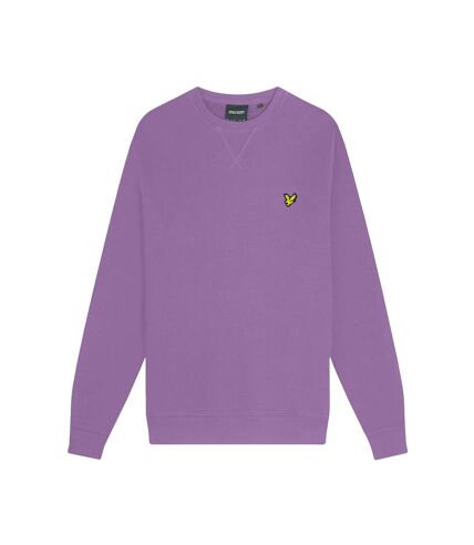 Mens crew neck long-sleeved sweatshirt card purple Lyle & Scott